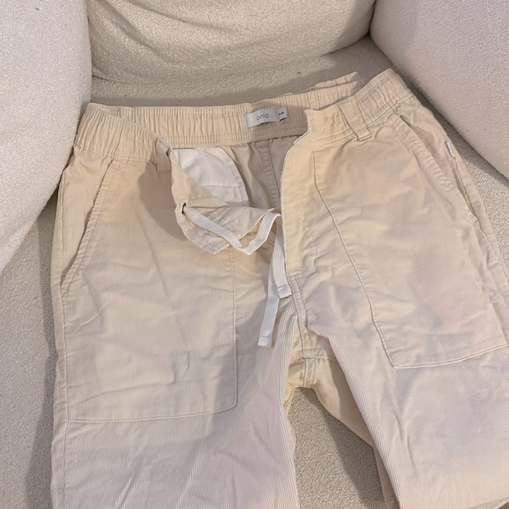 Onia men’s white drawstring pants